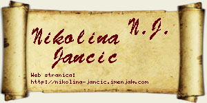 Nikolina Jančić vizit kartica